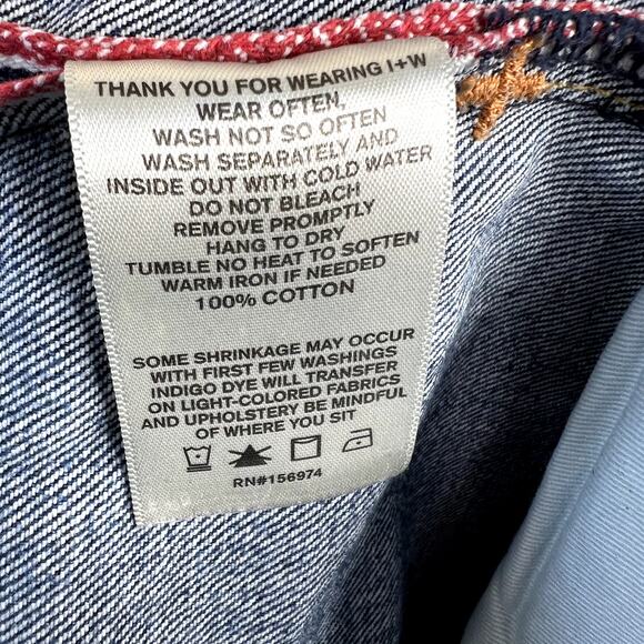 Imogene and Willie Barton Slim Denim Jeans 34 Mid Rise Medium Wash 100% Cotton - Picture 6 of 6